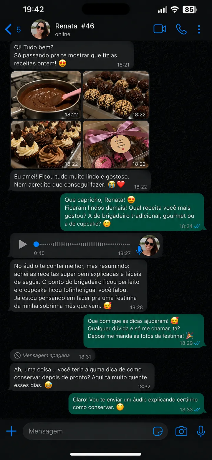 Print de WhatsApp de cliente